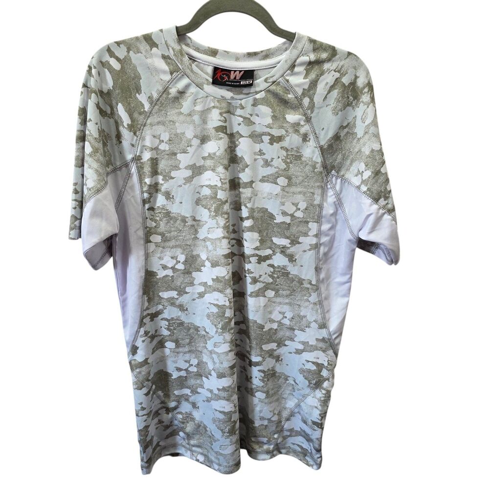 KW Basketball Camo Compression Shirt Mens Medium Athletic Training Top Gray